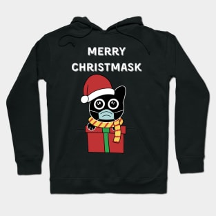 Merry Christmask Black Cat Hoodie